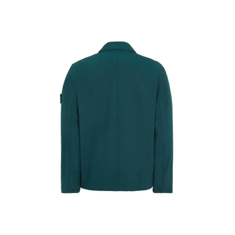 STONE ISLAND LIGHT SOFT SHELL R SERIES SOFT SHELL Jackets & Coats Men's Bottle Green-1