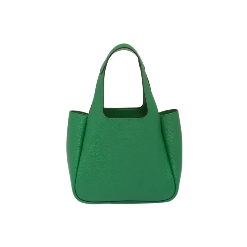 PRADA Leather Basket Bag Tote Bag Shopping Bag Handbag Women's Green-2