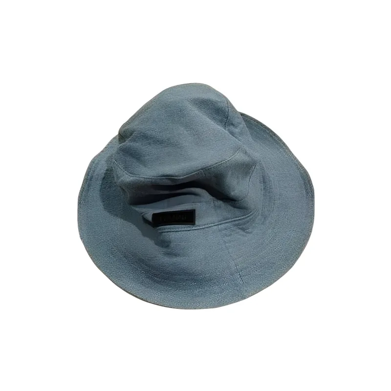 GANNI Logo patch Denim Hat-0