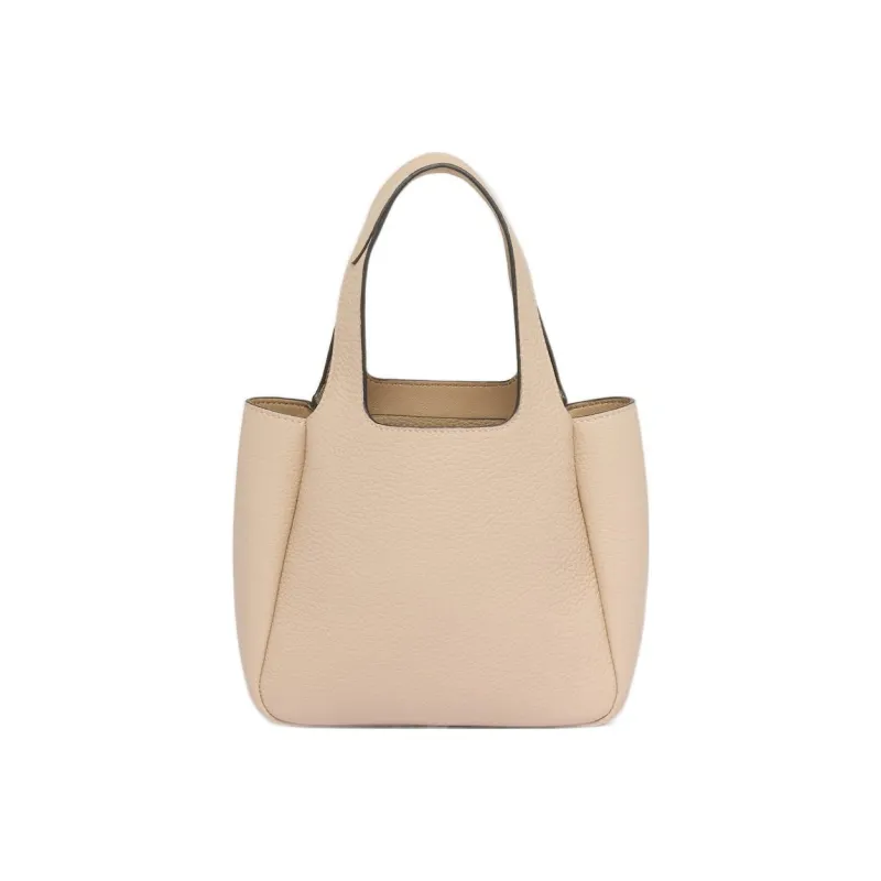 PRADA Leather Basket Bag Tote Bag Shopping Bag Handbag Women's Sand-1