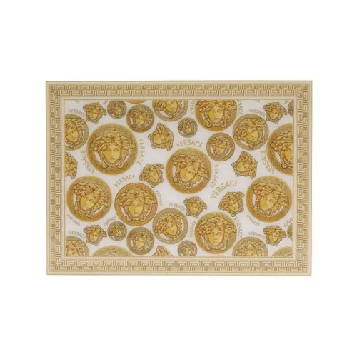 VERSACE Silk Scarves Men Gold