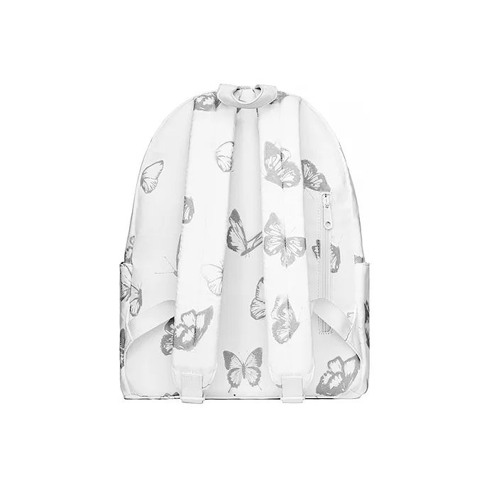 MR.ACE HOMME Polyester Reflective Butterfly Casual Backpack Laptop Bag In Trendy And Cool Style Regular Women's White-4