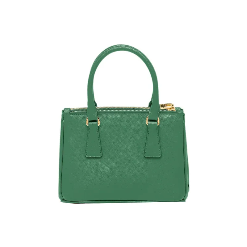 PRADA Galleria Killer Bag Leather Shoulder Bag Crossbody Bag Handbag Mini Women's Mango Green-2