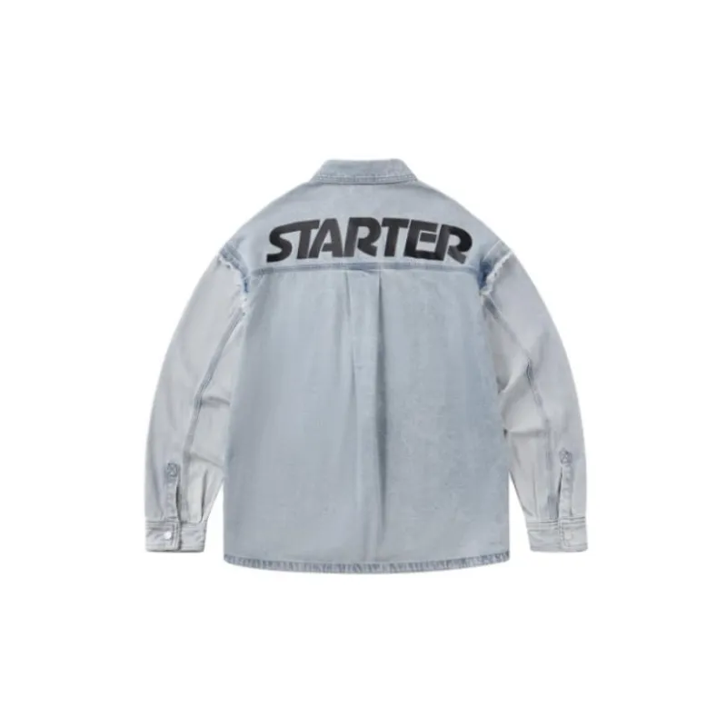 STARTER Denim Jackets Men Denim Light Blue-1