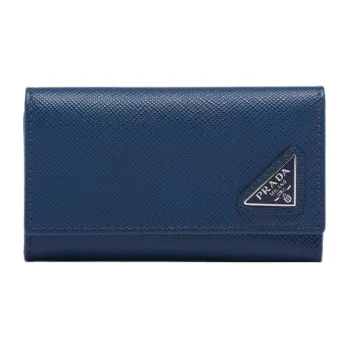 PRADA Saffiano Leather Key Pouch Men's Cornflower Blue
