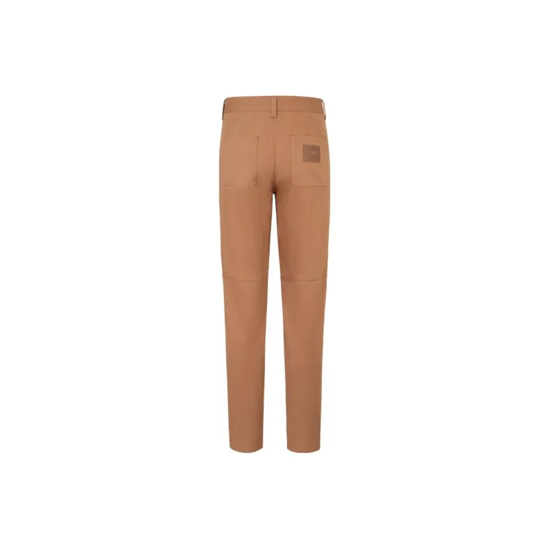 FENDI Logo Embroidered Cigarette Pants-1