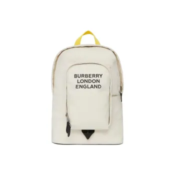 Burberry Cotton Canvas Backpack Large Size Men's Canary Yellow