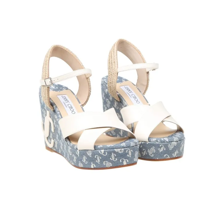 Jimmy Choo Dellena Strap Sandals Women's White-1