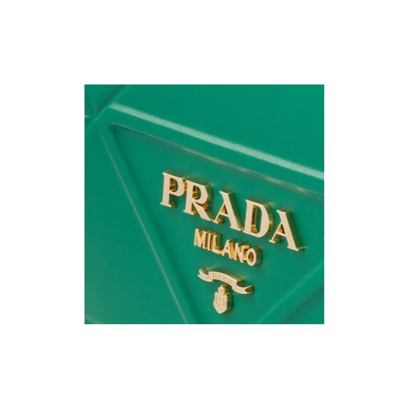 PRADA Leather Tote Bag Shopping Bag Shoulder Bag Crossbody Bag Handbag Small Size Women's Green-3