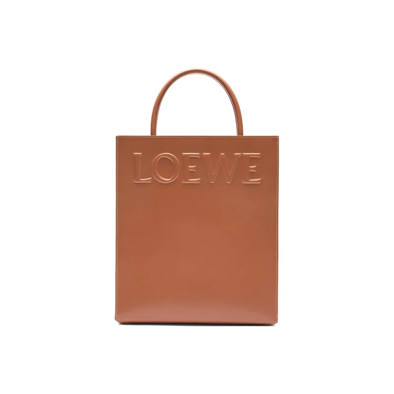 LOEWE Glossy Cow Leather Tote Bag, Shopping Bag, Shoulder Bag, Crossbody Bag, Handbag Regular Women's Brown-0