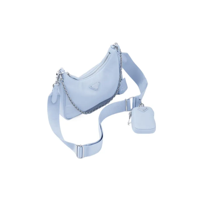 PRADA 2005 Shoulder Bag Light Blue-1