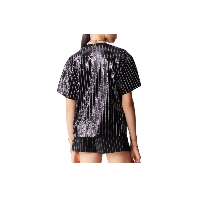 CHANEL T-Shirts Women's Marine Blue-1