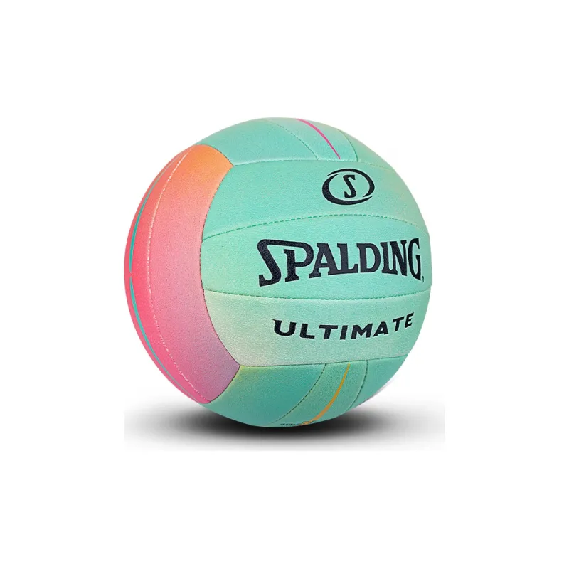SPALDING Ultimate Series PU Size 5 Volleyball Unisex Green Pink-4