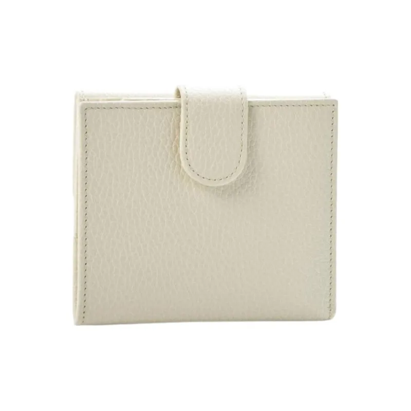 GUCCI Leather Wallet Women's White-1