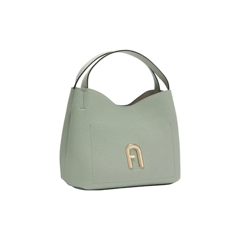 Furla Primula Textured Calfskin Bucket Bags Shoulder Bag Crossbody Bag Handbag Small Size Women's Green-1
