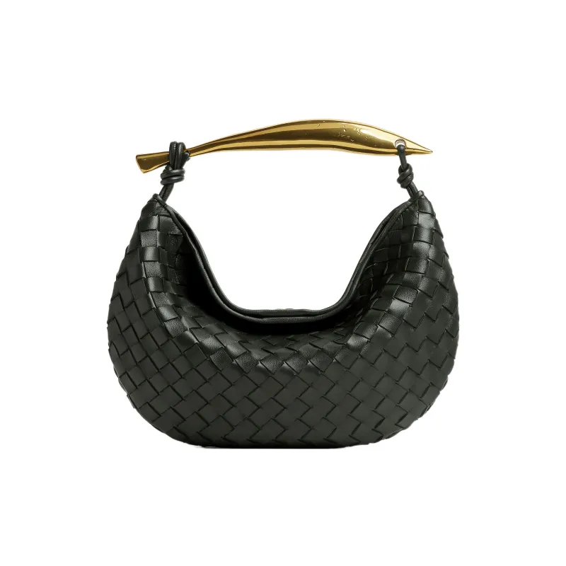 Bottega Veneta SARDINE Sheepskin Handbag Small Size Women's Dark Green-0