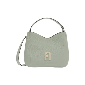 Furla Primula Textured Calfskin Bucket Bags Shoulder Bag Crossbody Bag Handbag Small Size Women's Green