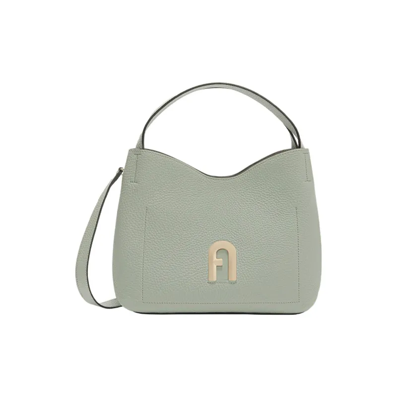 Furla Primula Textured Calfskin Bucket Bags Shoulder Bag Crossbody Bag Handbag Small Size Women's Green-0