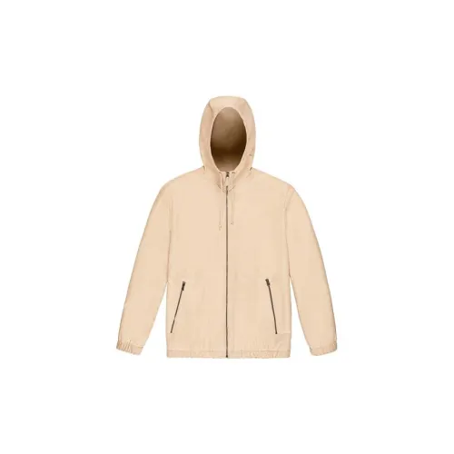 BALLY Leather Jackets Men Beige