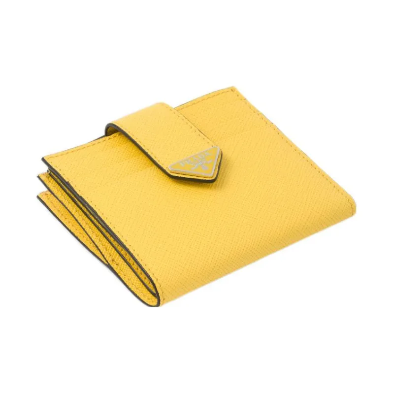 PRADA Saffiano Leather Card Holder Men's Yellow-2
