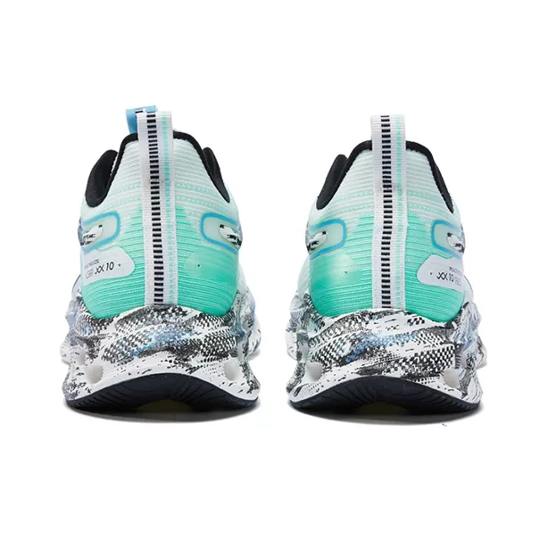 XTEP Shock Absorption Spinning 10.0 Anti-Slip Wear-Resistant Low-Top Running Shoes Men's White Green-3