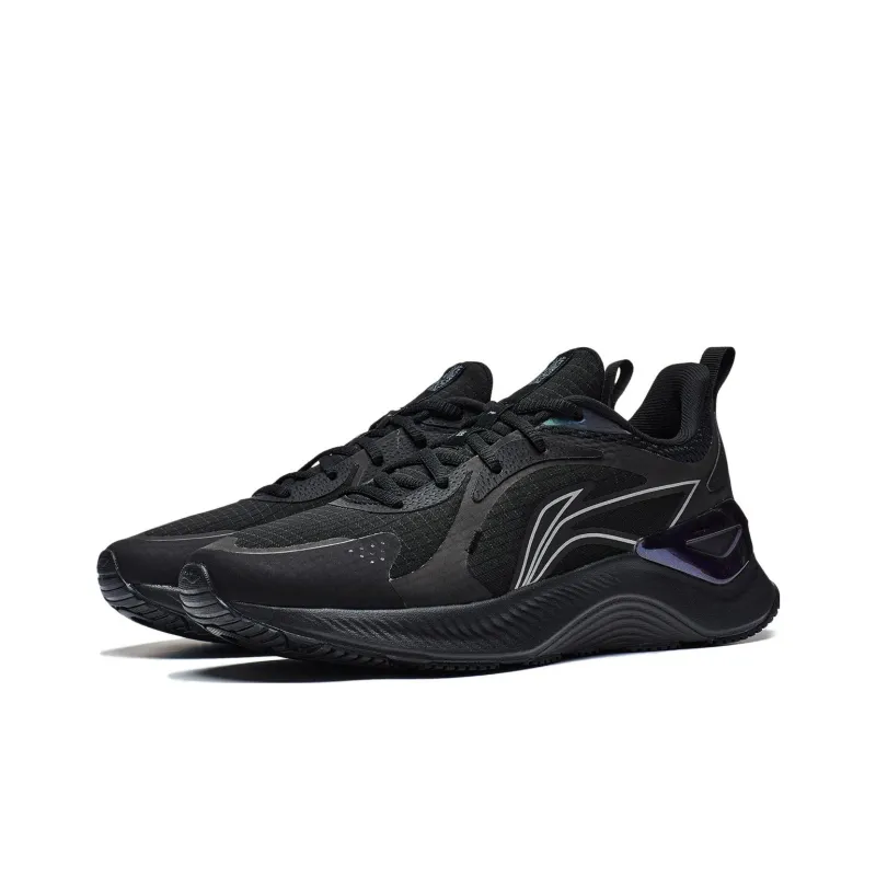 LiNing YueYing Element Anti-Slip Wear-Resistant Low-Top Running Shoes Men's Black Gray-2