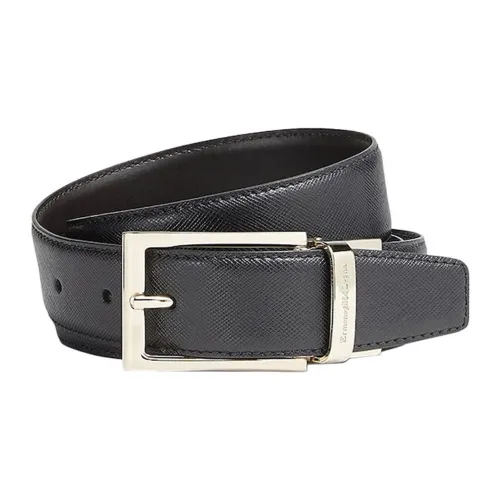 Zzegna Leather Belts Men Black