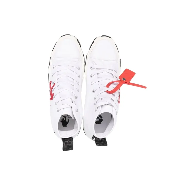 OFF WHITE Vulcanized Hi White Red Canvas-4