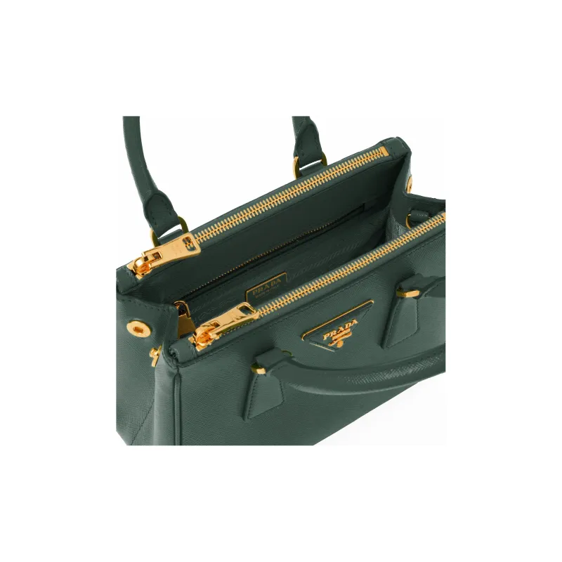 PRADA Galleria Killer Bag Leather Shoulder Bag Crossbody Bag Handbag Mini Women's Emerald Green-4