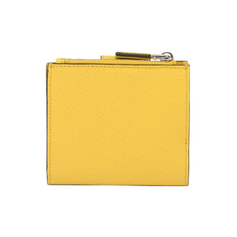 PRADA Saffiano Leather Card Holder Men's Yellow-1