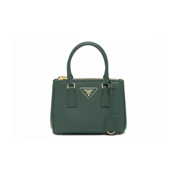 PRADA Galleria Killer Bag Leather Shoulder Bag Crossbody Bag Handbag Mini Women's Emerald Green