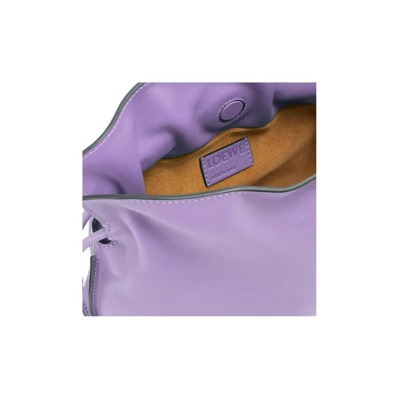 LOEWE Cow Leather One Shoulder Crossbody Clutches Mini Women's Light Purple-5