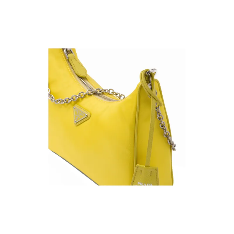PRADA 2005 Shoulder Bag Yellow-5