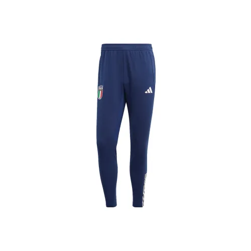 Adidas Italy Knitted Sweatpants Men Dark Blue