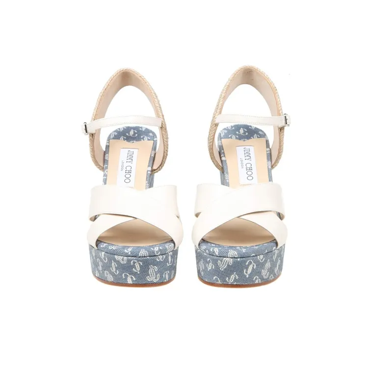 Jimmy Choo Dellena Strap Sandals Women's White-2