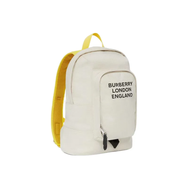 Burberry Cotton Canvas Backpack Large Size Men's Canary Yellow-2