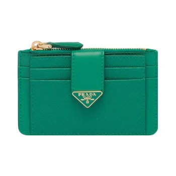 PRADA Saffiano Leather Card Holder Women's Mango Green