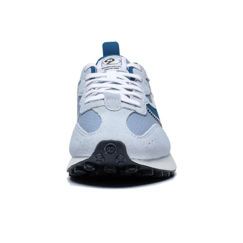 LiNing Fangyuan Classic Anti Slip Wear Resistant Low Top Casual Shoes Men's Blue Gray-4