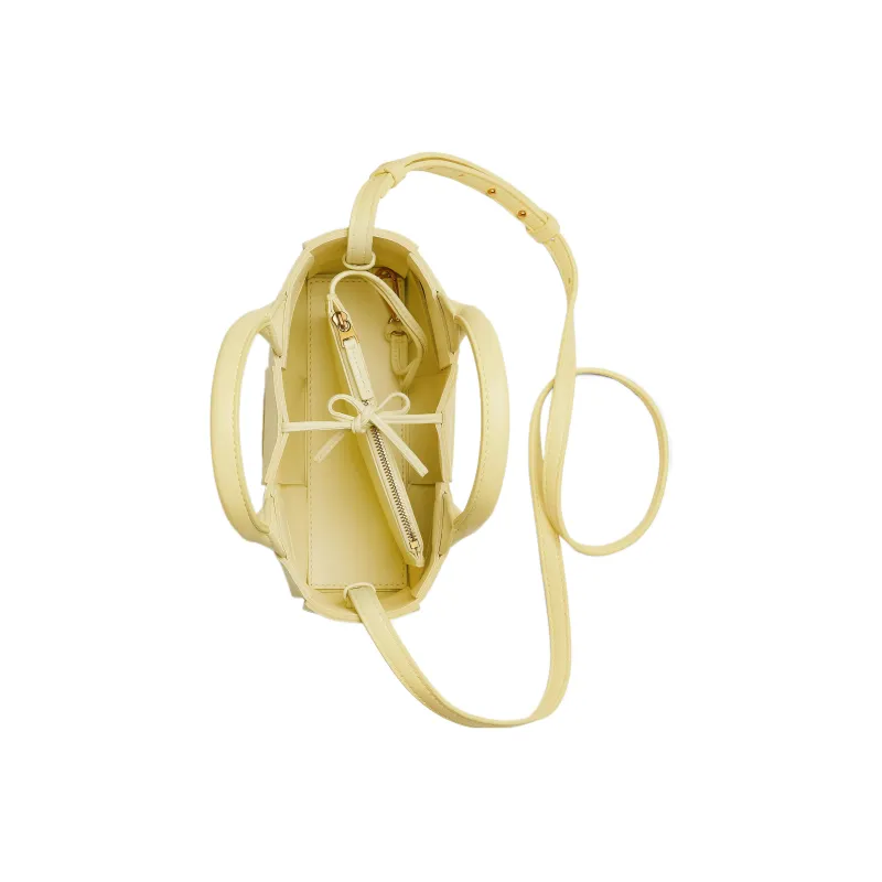 Bottega Veneta ARCO Sheepskin Tote Bag Shopping Bag Shoulder Bag Crossbody Bag Handbag Extra Mini Women's Yellow-2