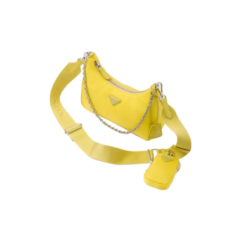 PRADA 2005 Shoulder Bag Yellow-2