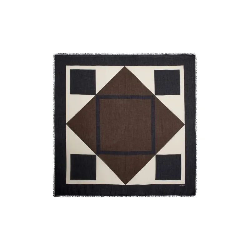 SAINT LAURENT Large Square Scarf-0