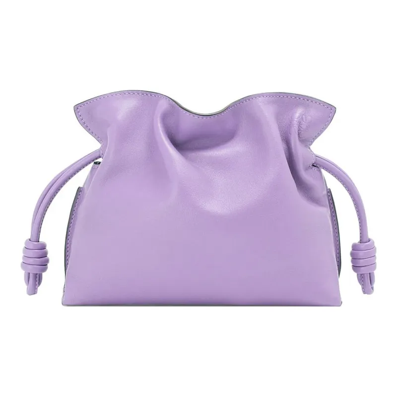 LOEWE Cow Leather One Shoulder Crossbody Clutches Mini Women's Light Purple-0