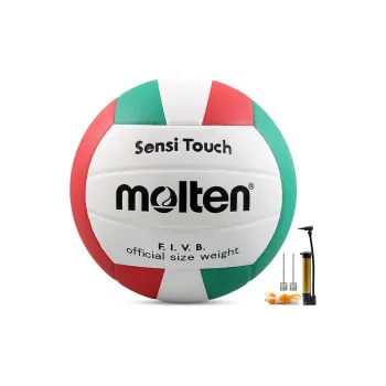 Molten PU Size 5 Volleyball Unisex Red White Green