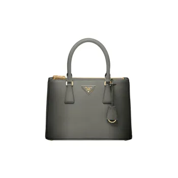 PRADA Saffiano Leather Shoulder Bag Crossbody Bag Handbag Medium Size Women's Gradient Gray