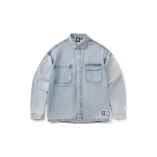 STARTER Denim Jackets Men Denim Light Blue