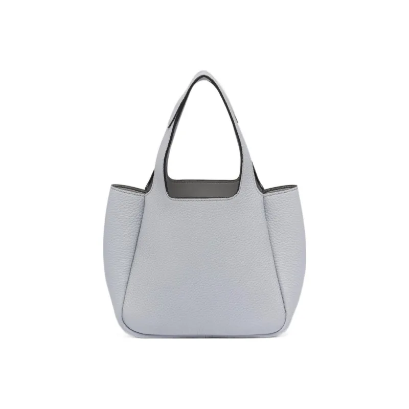 PRADA Leather Basket Bag Tote Bag Shopping Bag Handbag Women's Cornflower Blue-1