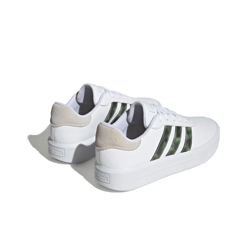 Adidas Neo Court Platform 'White Green' Women's-3
