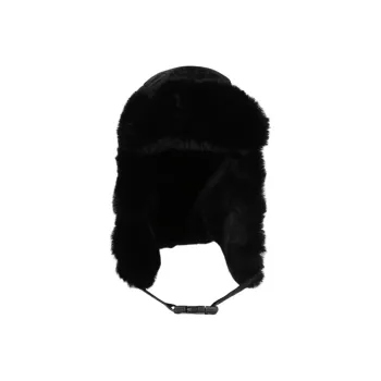 BALMAIN Logo Monogram Faux Fur Hat