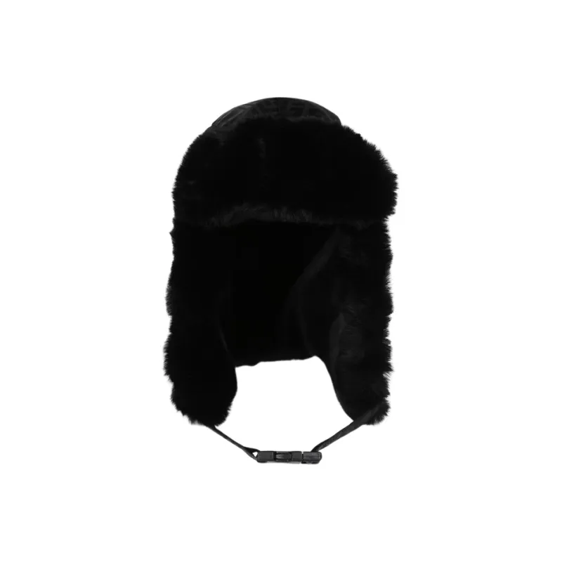 BALMAIN Logo Monogram Faux Fur Hat-0