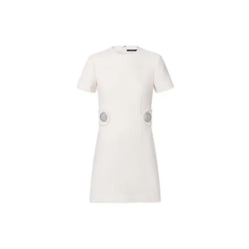 LOUIS VUITTON Short-Sleeved Dresses Women's White